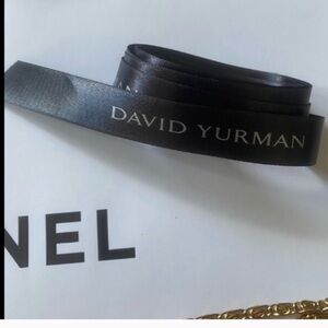 Chanel/David  Yurman ribbon  Classic White Shopping Bag